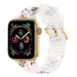 Square Buckle Transparent Watch Band For Apple Watch Series, 7 45mm / 6&SE&5&4 44mm / 3&2&1 42mm, 7 41mm / 6&SE&5&4 40mm / 3&2&1 38mm