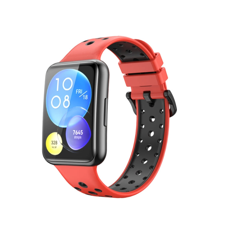 Two-color Silicone Watch Band, For Huawei Watch Fit 2