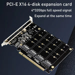 PH44 NVME 四磁碟陣列卡 PCI-E 訊號分割陣列卡