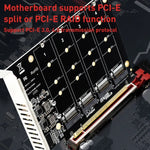 PH44 NVME 四磁碟陣列卡 PCI-E 訊號分割陣列卡