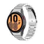 三股鋼錶帶，適用於 Samsung Galaxy Watch 5 40mm、Samsung Galaxy Watch 5 Pro 45mm