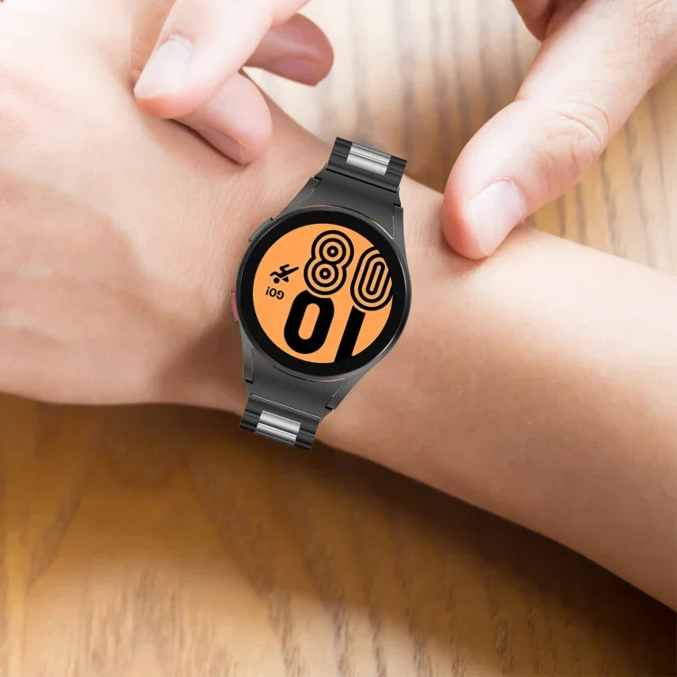 三股鋼錶帶，適用於 Samsung Galaxy Watch 5 40mm、Samsung Galaxy Watch 5 Pro 45mm