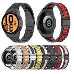 三股鋼錶帶，適用於 Samsung Galaxy Watch 5 40mm、Samsung Galaxy Watch 5 Pro 45mm