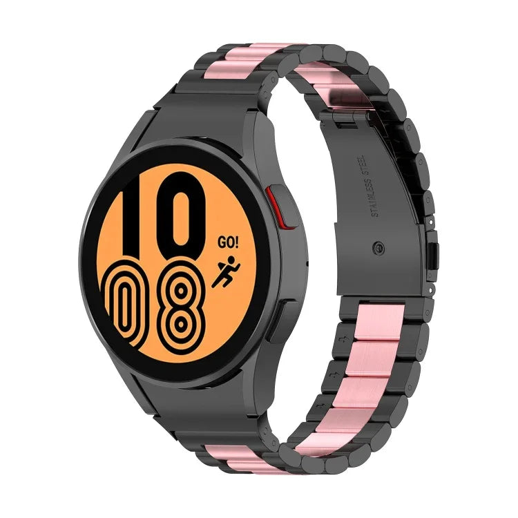 三股鋼錶帶，適用於 Samsung Galaxy Watch 5 40mm、Samsung Galaxy Watch 5 Pro 45mm