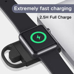 T09-A 雙 USB 便攜無線智慧手錶充電器，適用於 Apple Watch 系列