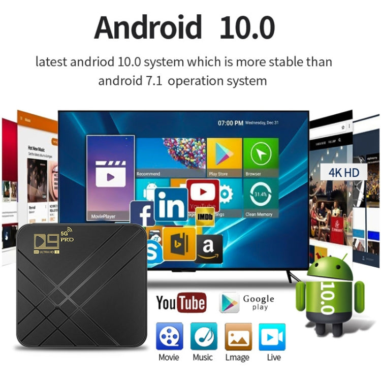 D9 PRO 2.4G/5G WIFI 4K 高清 Android 電視盒，D9 PRO 澳規插頭，D9 PRO 美規插頭，D9 PRO 歐規插頭，D9 PRO 英規插頭