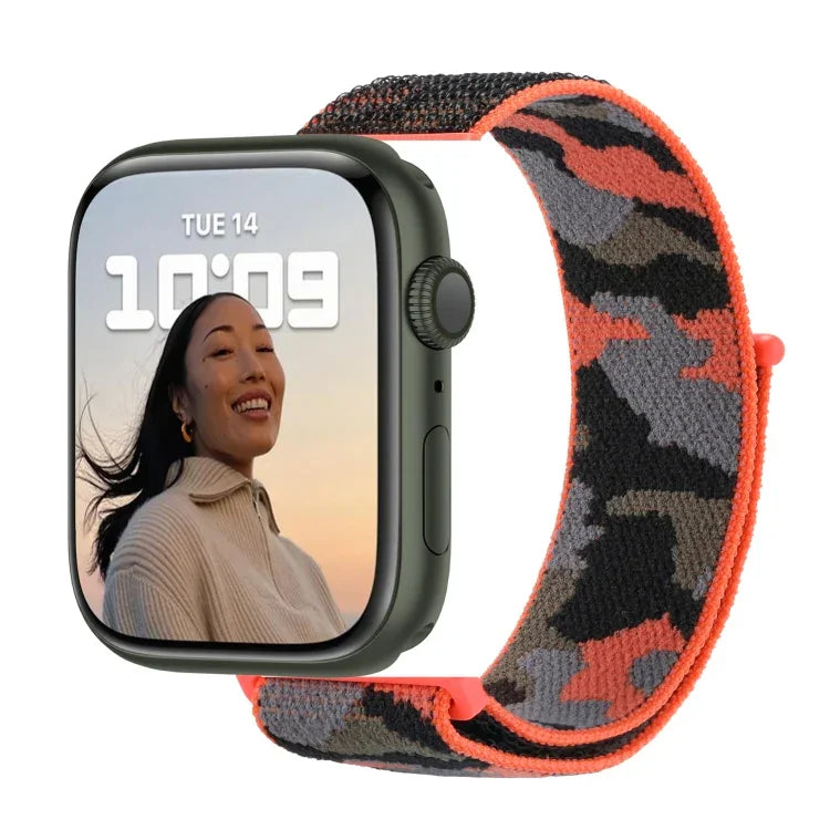 尼龍環錶帶，適用於 Apple Watch 系列，7 45mm / 6&SE&5&4 44mm / 3&2&1 42mm，7 41mm / 6&SE&5&4 40mm / 3&2&1 38mm