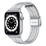 鋼製錶帶，適用於Apple Watch系列，7 45mm / 6&SE&5&4 44mm / 3&2&1 42mm，7 41mm / 6&SE&5&4 40mm / 3&2&1 38mm