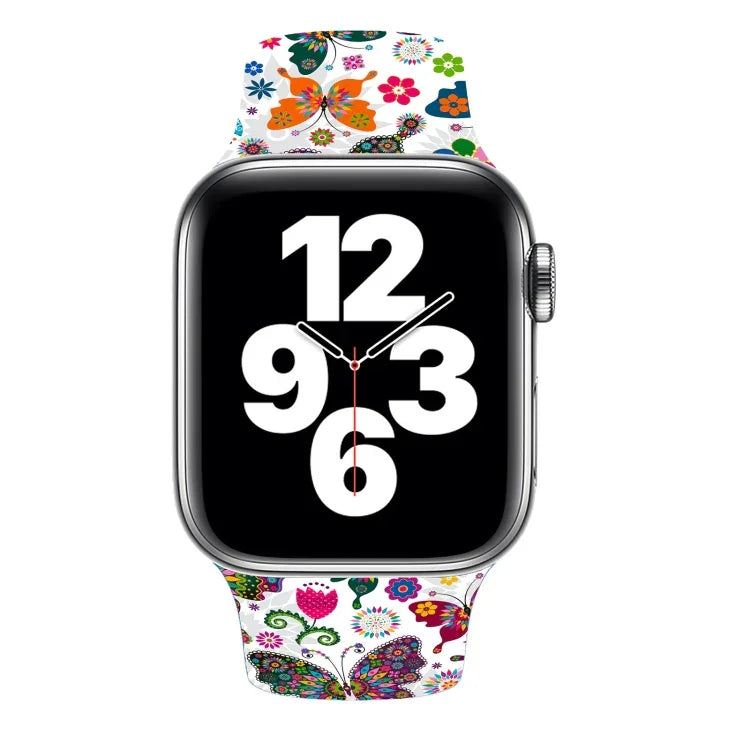 單釘印花錶帶，適用於 Apple Watch 系列，7 45mm / 6&SE&5&4 44mm / 3&2&1 42mm，7 41mm / 6&SE&5&4 40mm / 3&2&1 38mm
