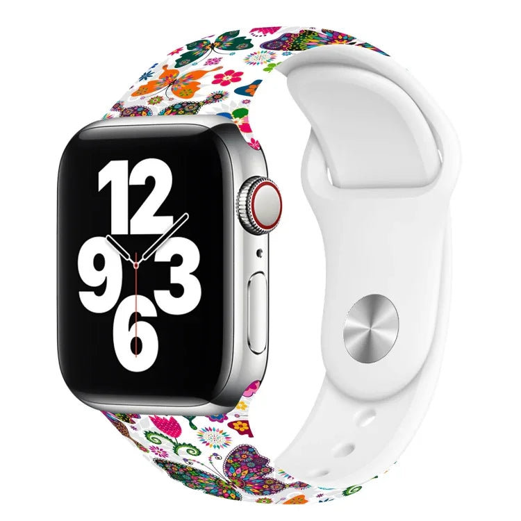 單釘印花錶帶，適用於 Apple Watch 系列，7 45mm / 6&SE&5&4 44mm / 3&2&1 42mm，7 41mm / 6&SE&5&4 40mm / 3&2&1 38mm