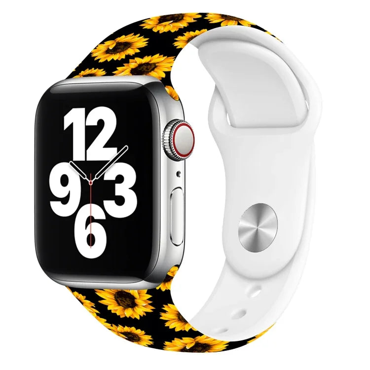 單釘印花錶帶，適用於 Apple Watch 系列，7 45mm / 6&SE&5&4 44mm / 3&2&1 42mm，7 41mm / 6&SE&5&4 40mm / 3&2&1 38mm