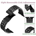 五珠不鏽鋼錶帶，適用於 Apple Watch 系列，7 45mm / 6&SE&5&4 44mm / 3&2&1 42mm，7 41mm / 6&SE&5&4 40mm / 3&2&1 38mm