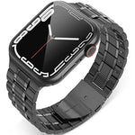 五珠不鏽鋼錶帶，適用於 Apple Watch 系列，7 45mm / 6&SE&5&4 44mm / 3&2&1 42mm，7 41mm / 6&SE&5&4 40mm / 3&2&1 38mm