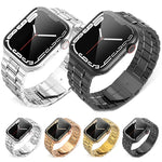 五珠不鏽鋼錶帶，適用於 Apple Watch 系列，7 45mm / 6&SE&5&4 44mm / 3&2&1 42mm，7 41mm / 6&SE&5&4 40mm / 3&2&1 38mm