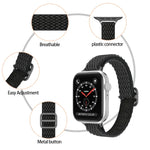 波浪小腰尼龍錶帶，適用於 Apple Watch 系列，7 45mm / 6&SE&5&4 44mm / 3&2&1 42mm，7 41mm / 6&SE&5&4 40mm / 3&2&1 38mm