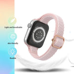 波浪小腰尼龍錶帶，適用於 Apple Watch 系列，7 45mm / 6&SE&5&4 44mm / 3&2&1 42mm，7 41mm / 6&SE&5&4 40mm / 3&2&1 38mm