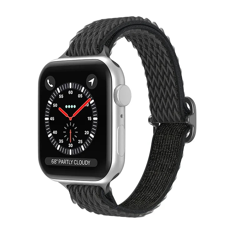 波浪小腰尼龍錶帶，適用於 Apple Watch 系列，7 45mm / 6&SE&5&4 44mm / 3&2&1 42mm，7 41mm / 6&SE&5&4 40mm / 3&2&1 38mm