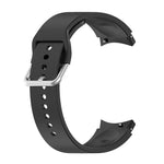 官方矽膠銀色圓形扣錶帶，適用於 Samsung Galaxy Watch 5 44mm