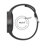 官方矽膠銀色圓形扣錶帶，適用於 Samsung Galaxy Watch 5 44mm