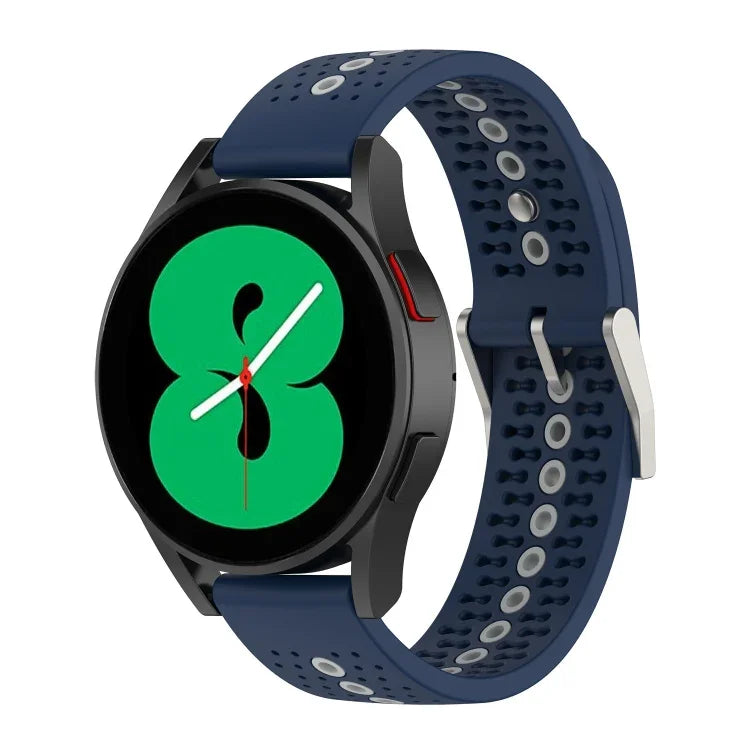 20mm 彩色孔洞矽膠錶帶，適用於 Samsung Galaxy Watch 5 40mm、Samsung Galaxy Watch 5 44mm、Samsung Galaxy Watch 5 Pro 45mm