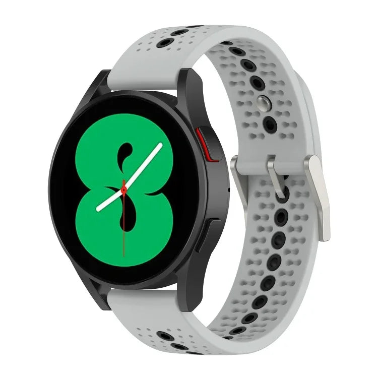 20mm 彩色孔洞矽膠錶帶，適用於 Samsung Galaxy Watch 5 40mm、Samsung Galaxy Watch 5 44mm、Samsung Galaxy Watch 5 Pro 45mm