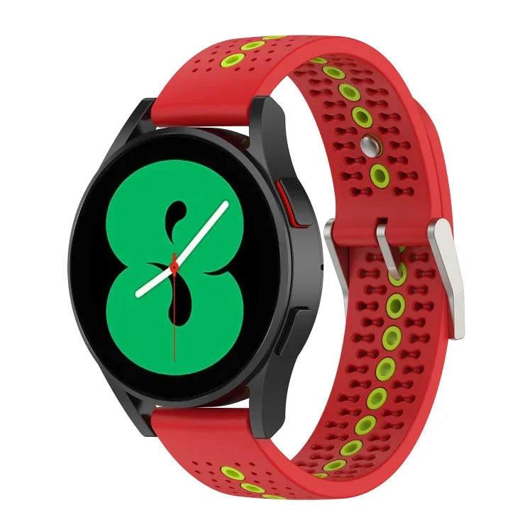 20mm 彩色孔洞矽膠錶帶，適用於 Samsung Galaxy Watch 5 40mm、Samsung Galaxy Watch 5 44mm、Samsung Galaxy Watch 5 Pro 45mm
