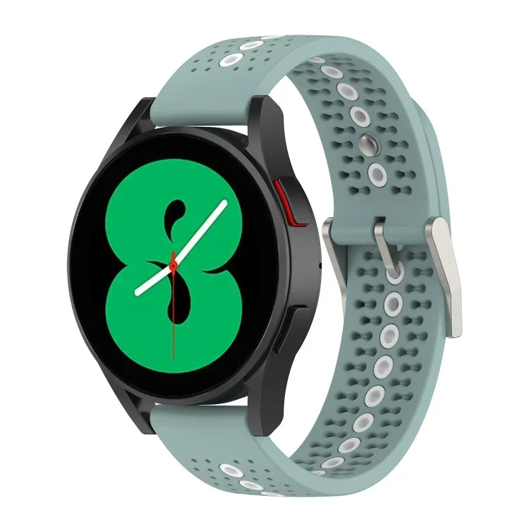 20mm 彩色孔洞矽膠錶帶，適用於 Samsung Galaxy Watch 5 40mm、Samsung Galaxy Watch 5 44mm、Samsung Galaxy Watch 5 Pro 45mm
