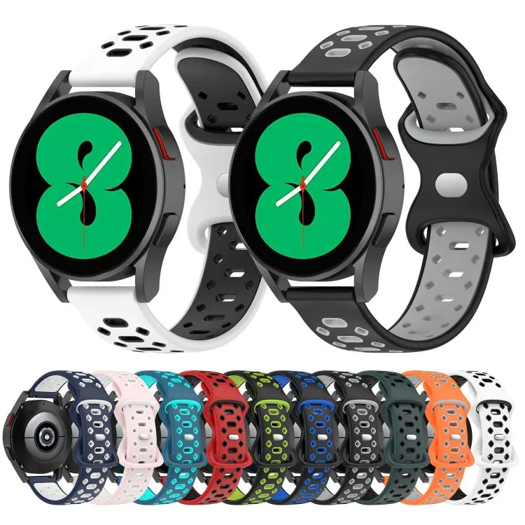 20mm 雙色鑽石矽膠錶帶，適用於 Samsung Galaxy Watch 5 40mm、Samsung Galaxy Watch 5 44mm、Samsung Galaxy Watch 5 Pro 45mm