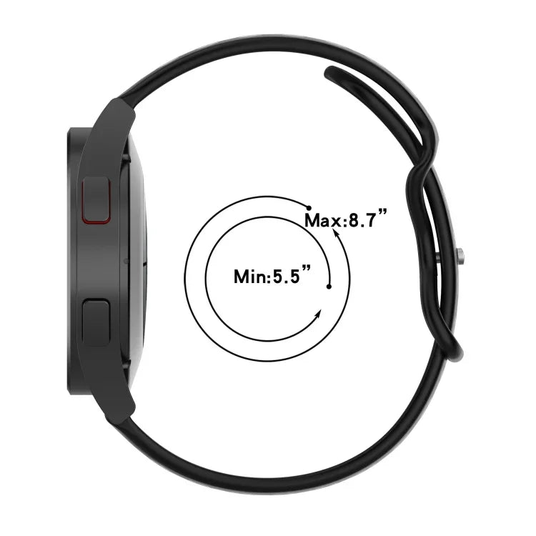 20mm 雙色鑽石矽膠錶帶，適用於 Samsung Galaxy Watch 5 40mm、Samsung Galaxy Watch 5 44mm、Samsung Galaxy Watch 5 Pro 45mm