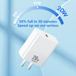 REMAX RP-U5 Extreme 2系列 20W PD充電器 + 1米USB-C / Type-C轉8 Pin快充數據線套裝，中規插頭，歐規插頭，美規插頭