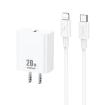 REMAX RP-U5 Extreme 2系列 20W PD充電器 + 1米USB-C / Type-C轉8 Pin快充數據線套裝，中規插頭，歐規插頭，美規插頭