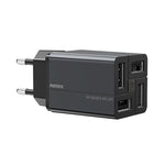 REMAX RP-U43 3.4A 4 USB埠快速充電器，EU插頭，UK插頭