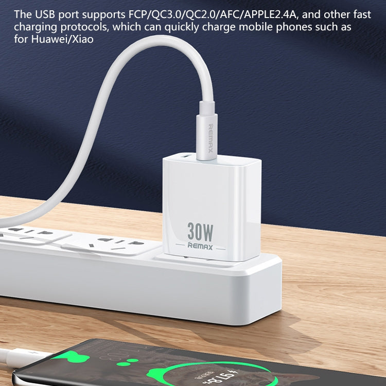 REMAX RP-U82 30W USB+USB-C/Type-C 雙介面快速充電器，中國插頭，英國插頭，美國插頭
