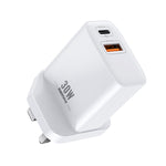 REMAX RP-U82 30W USB+USB-C/Type-C 雙介面快速充電器，中國插頭，英國插頭，美國插頭