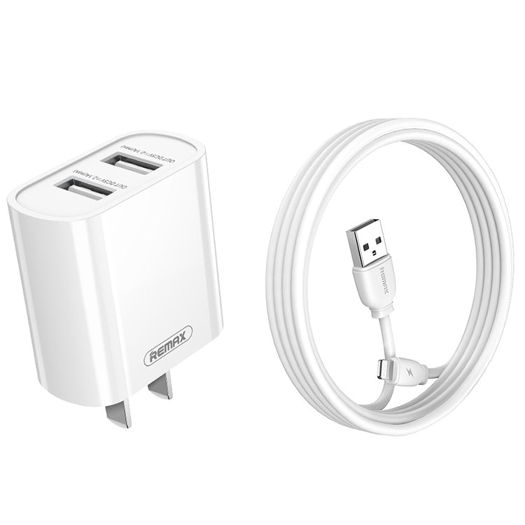 REMAX RP-U35 Jane 系列 2.1A 雙 USB 埠快速充電器組，8 Pin，Micro USB，USB-C/Type-C