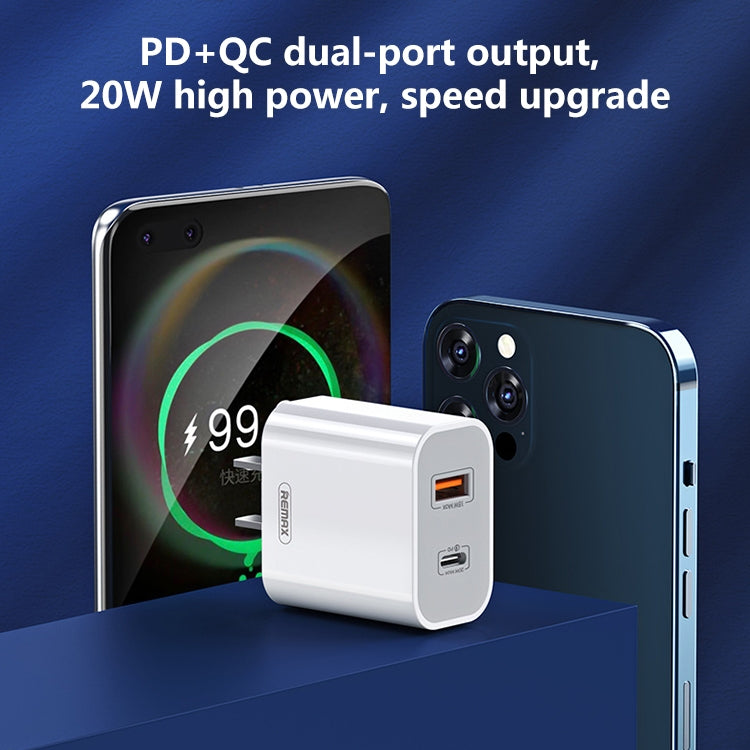 REMAX RP-U68 20W USB+USB-C/Type-C 雙介面快速充電器組，中國插頭，歐盟插頭，英國插頭，美國插頭