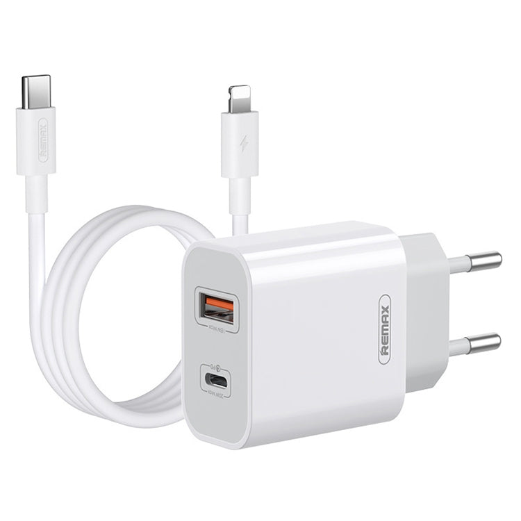 REMAX RP-U68 20W USB+USB-C/Type-C 雙介面快速充電器組，中國插頭，歐盟插頭，英國插頭，美國插頭