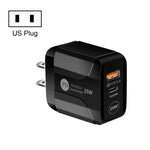 25W PD Type-C + QC3.0 USB埠旅行充電器，US插頭，EU插頭