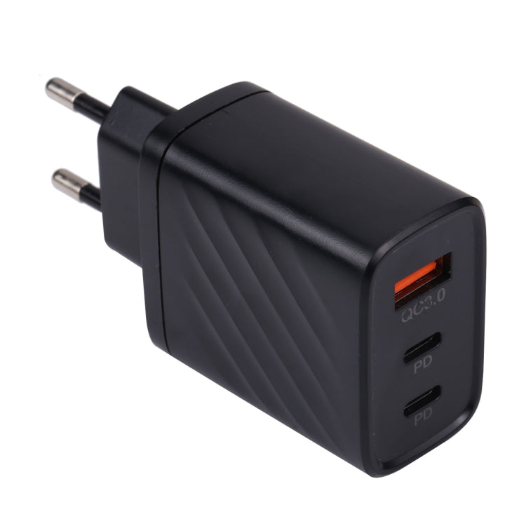 AR-892 3 合 1 QC3.0 PD20W USB + USB-C / Type-C 牆壁旅行充電器，歐盟插頭，英國插頭