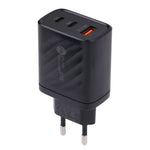 AR-892 3 合 1 QC3.0 PD20W USB + USB-C / Type-C 牆壁旅行充電器，歐盟插頭，英國插頭