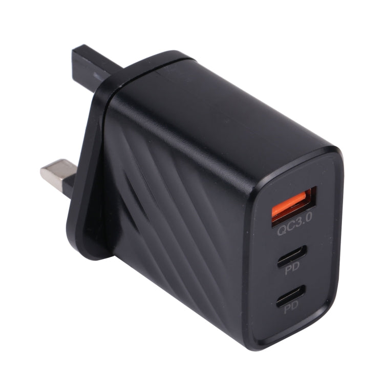 AR-892 3 合 1 QC3.0 PD20W USB + USB-C / Type-C 牆壁旅行充電器，歐盟插頭，英國插頭
