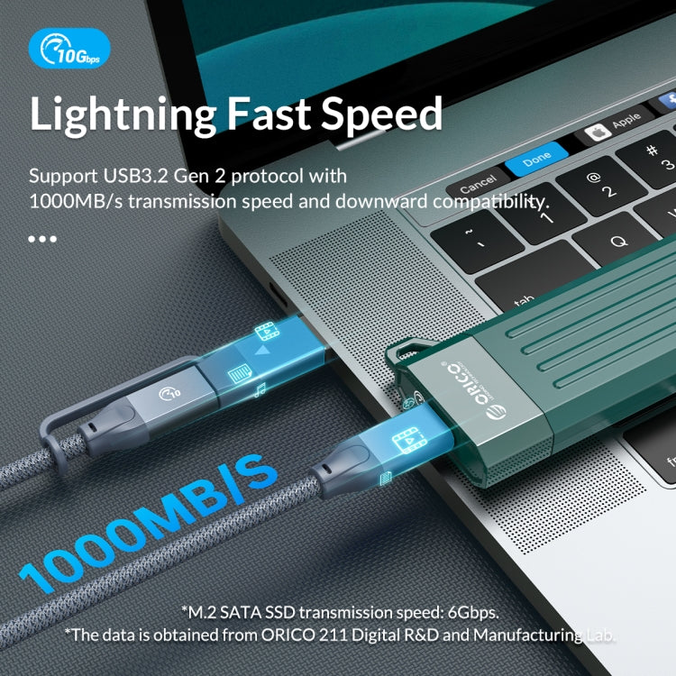 ORICO-USB3.1 Gen1 Type-C 6Gbps M.2 SATA SSD 外接盒