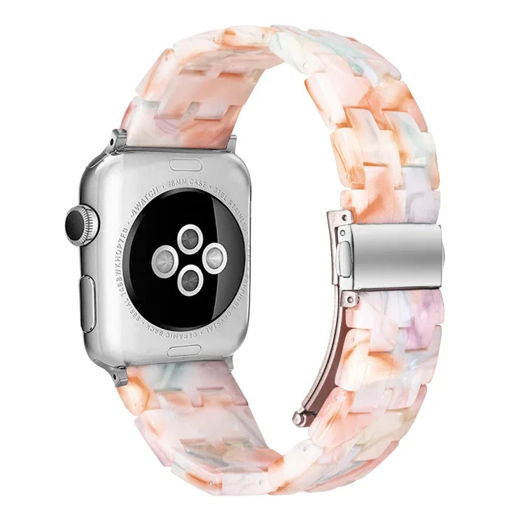 五珠樹脂錶帶，適用於 Apple Watch 系列，7 45mm / 6&SE&5&4 44mm / 3&2&1 42mm，7 41mm / 6&SE&5&4 40mm / 3&2&1 38mm