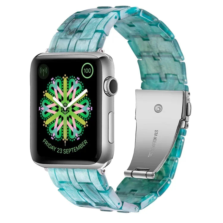 五珠樹脂錶帶，適用於 Apple Watch 系列，7 45mm / 6&SE&5&4 44mm / 3&2&1 42mm，7 41mm / 6&SE&5&4 40mm / 3&2&1 38mm