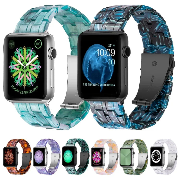 五珠樹脂錶帶，適用於 Apple Watch 系列，7 45mm / 6&SE&5&4 44mm / 3&2&1 42mm，7 41mm / 6&SE&5&4 40mm / 3&2&1 38mm