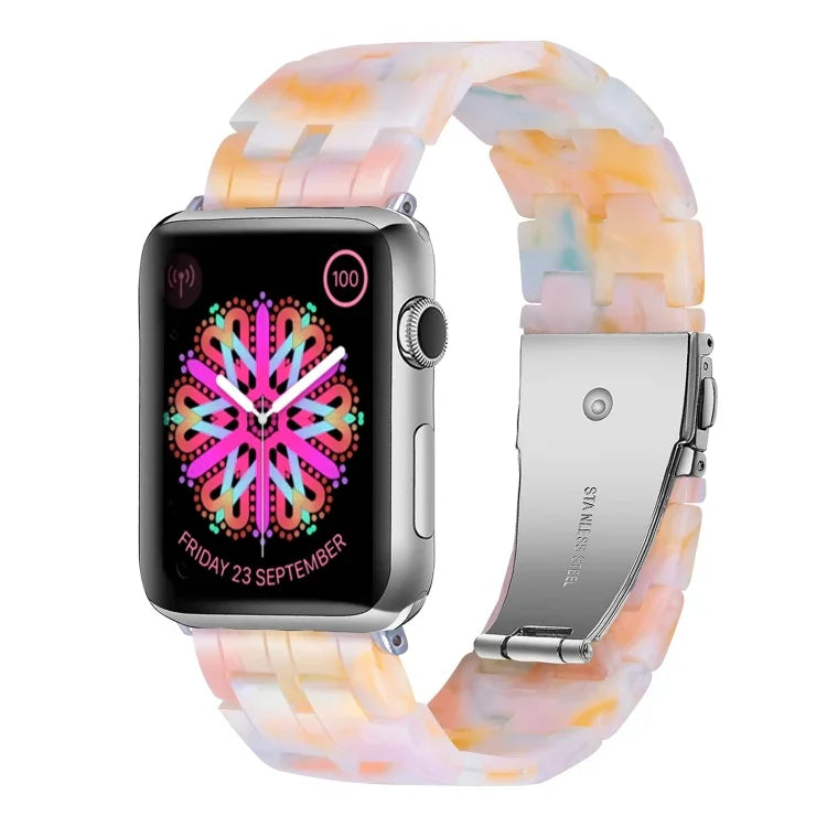 五珠樹脂錶帶，適用於 Apple Watch 系列，7 45mm / 6&SE&5&4 44mm / 3&2&1 42mm，7 41mm / 6&SE&5&4 40mm / 3&2&1 38mm