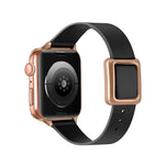 磁吸玫瑰金方形扣錶帶，適用於 Apple Watch 系列，7 45mm / 6&SE&5&4 44mm / 3&2&1 42mm，7 41mm / 6&SE&5&4 40mm / 3&2&1 38mm