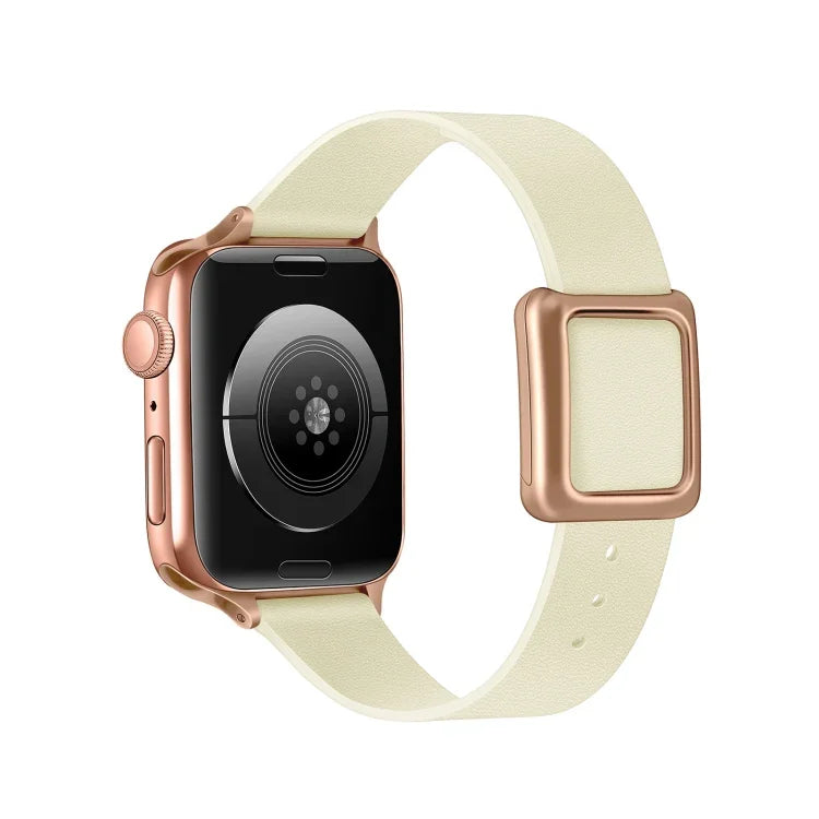 磁吸玫瑰金方形扣錶帶，適用於 Apple Watch 系列，7 45mm / 6&SE&5&4 44mm / 3&2&1 42mm，7 41mm / 6&SE&5&4 40mm / 3&2&1 38mm