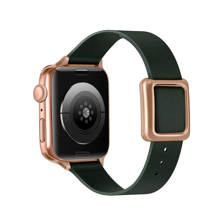 磁吸玫瑰金方形扣錶帶，適用於 Apple Watch 系列，7 45mm / 6&SE&5&4 44mm / 3&2&1 42mm，7 41mm / 6&SE&5&4 40mm / 3&2&1 38mm