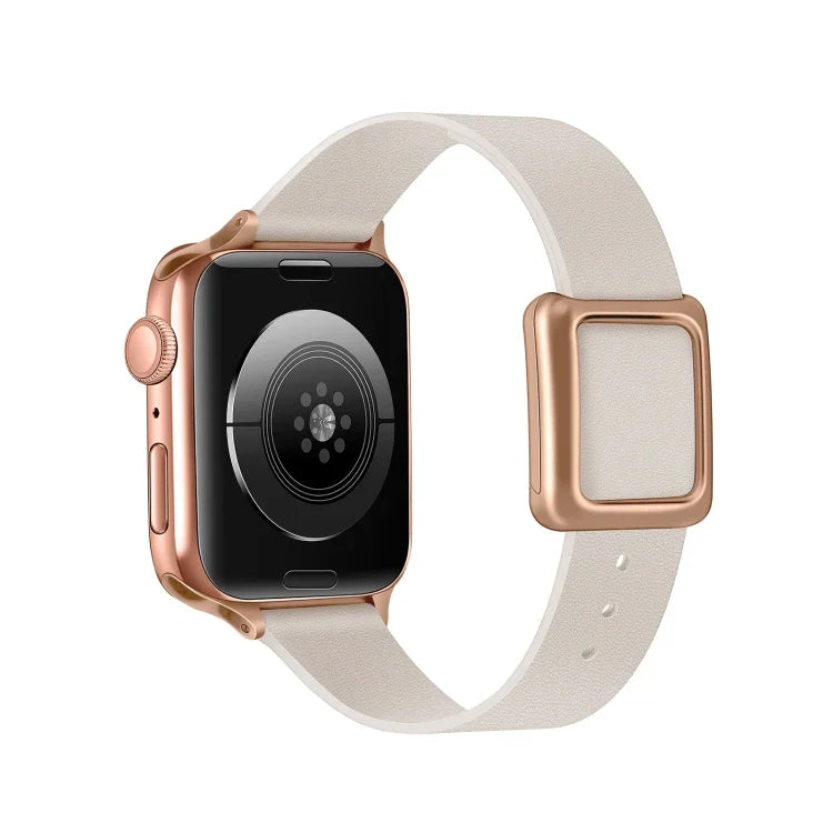 磁吸玫瑰金方形扣錶帶，適用於 Apple Watch 系列，7 45mm / 6&SE&5&4 44mm / 3&2&1 42mm，7 41mm / 6&SE&5&4 40mm / 3&2&1 38mm